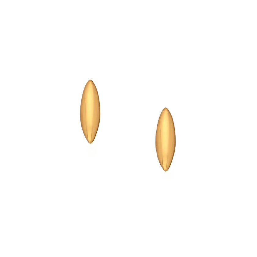 Ohrstecker aus Gelbgold mit Reiskorn-Motiv