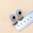 Garnet Cubic Zirconia Earrings Pendant Necklace Bracelet Ring Gift 4 PCs Set