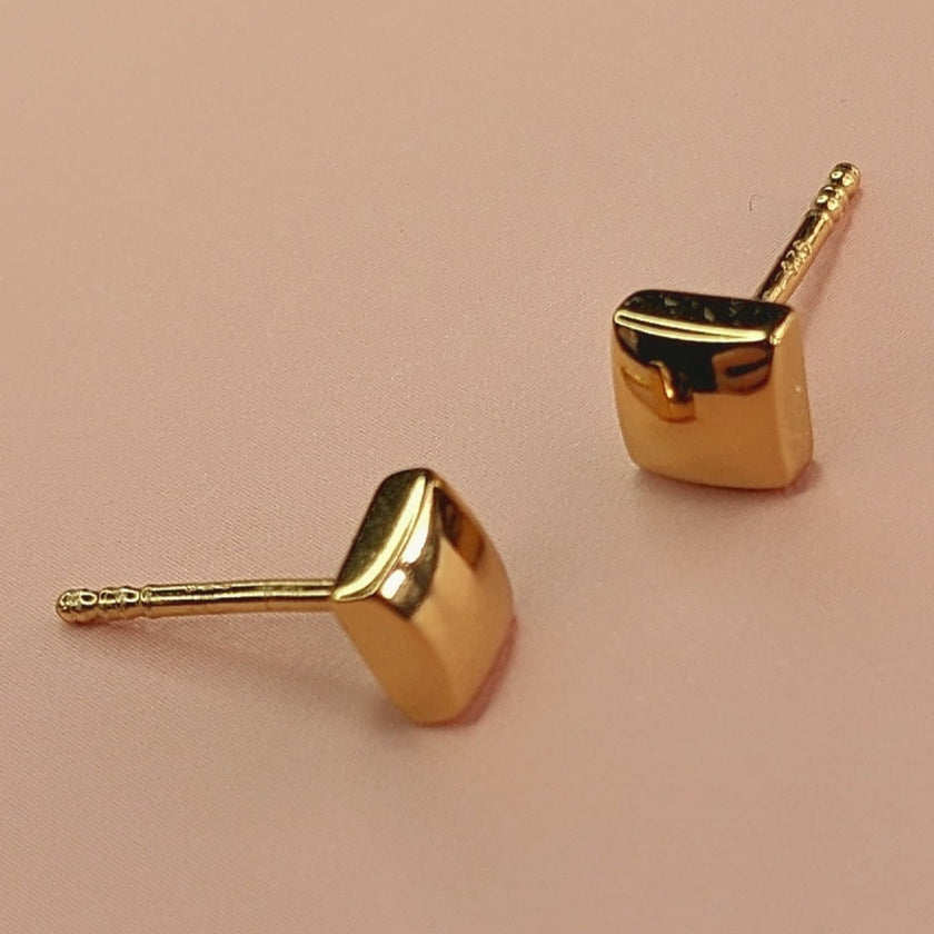 Golden Pillow Ohrstecker Quadrat Gold