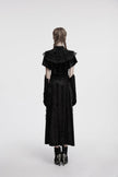 Punk Rave Elysia Velvet Ruffle Goth Shawl in Black