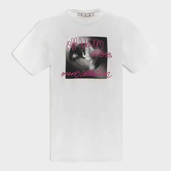 T-shirt blanc imprimé du logo