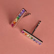 Cubic Rainbow Ohrstecker aus Sterlingsilber