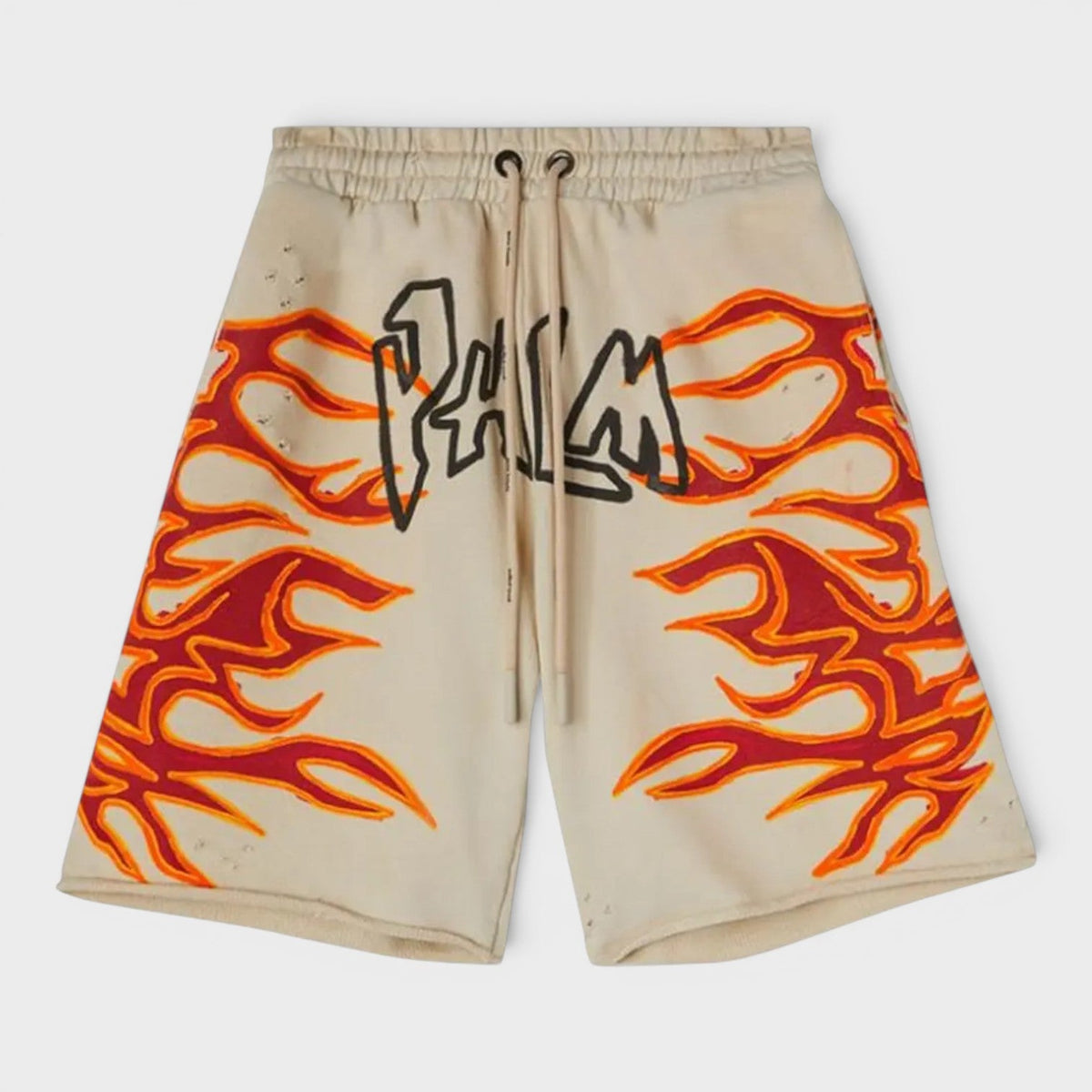 GD Graffiti Flames Sweatshort Off White