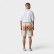 GD Graffiti Flames Sweatshort Off White