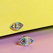 Nicht so böse Augen Sterling Silber Regenbogen Ohrstecker