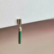 Malachitgrüne Drop Bar Ohrringe aus Sterlingsilber