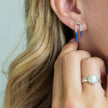 Lapis Lazuli Arch Sterling Silver Stud Earrings