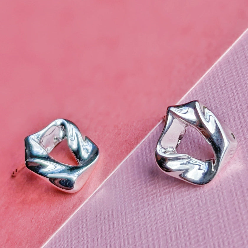 Textile Twist Ohrringe aus Sterlingsilber