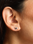 Sterling Silver Tiger Eye stud earrings - Daryl | No More Nobody