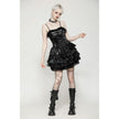 Dark in Love Harriet Punk Shiny PU Leather Layered Dress