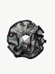 Organic Cotton red rose & black skull scrunchie - Azaria | No More Nobody