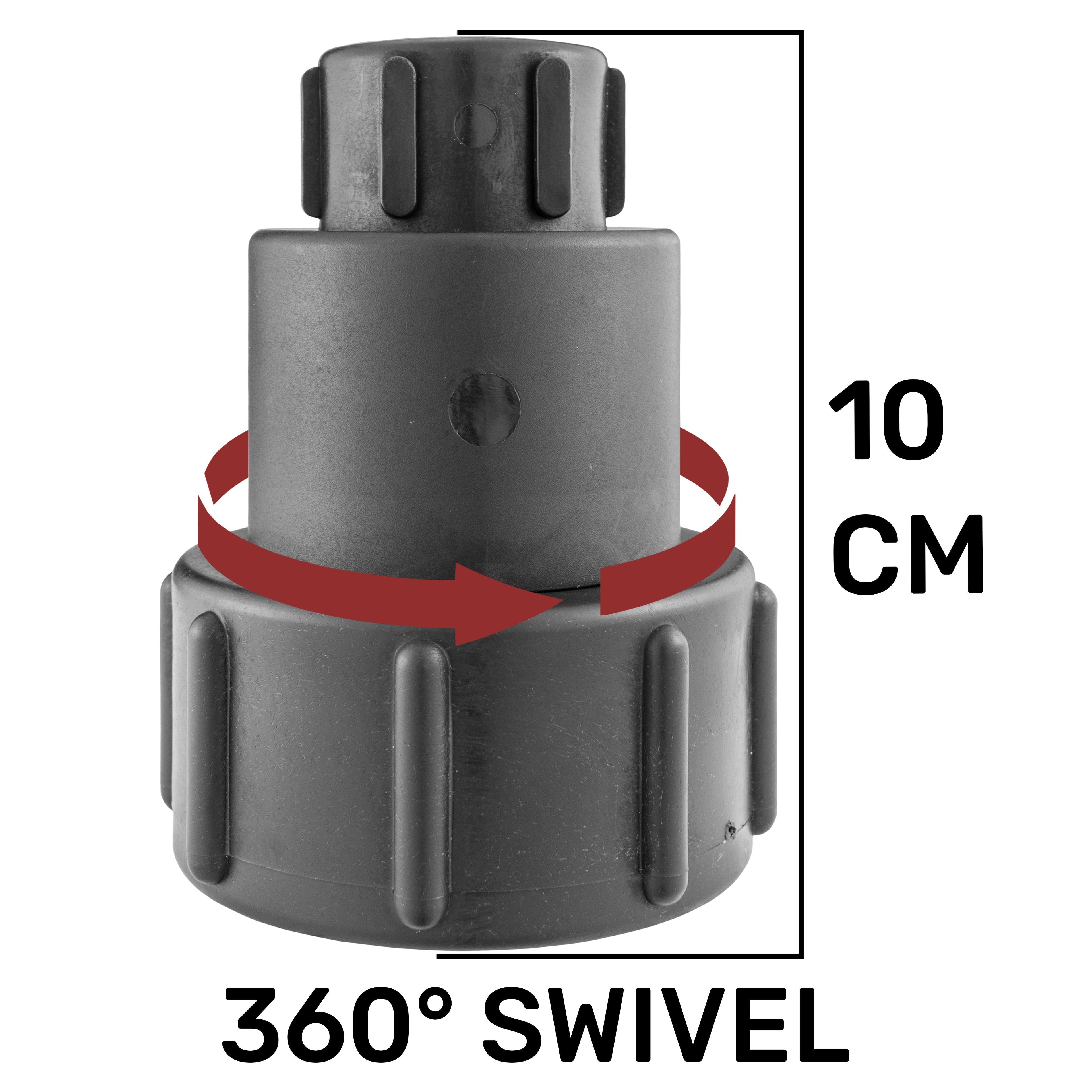 IBC 2” S60X6 – 1" BSPF Extender Adaptor with MDPE Straight 25mm