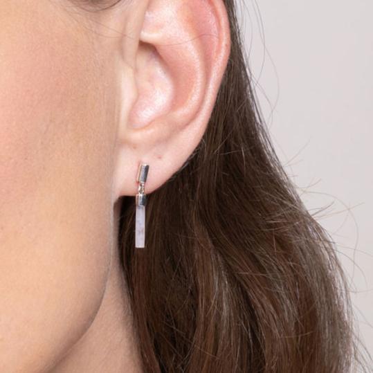 Ohrhänger aus Sterlingsilber mit blauen Spitzenachat