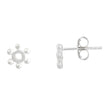 Matt Finish Aztec Sun Sterling Silver Stud Earrings