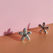 Pendientes de Plata de Ley con Pétalos de Flores