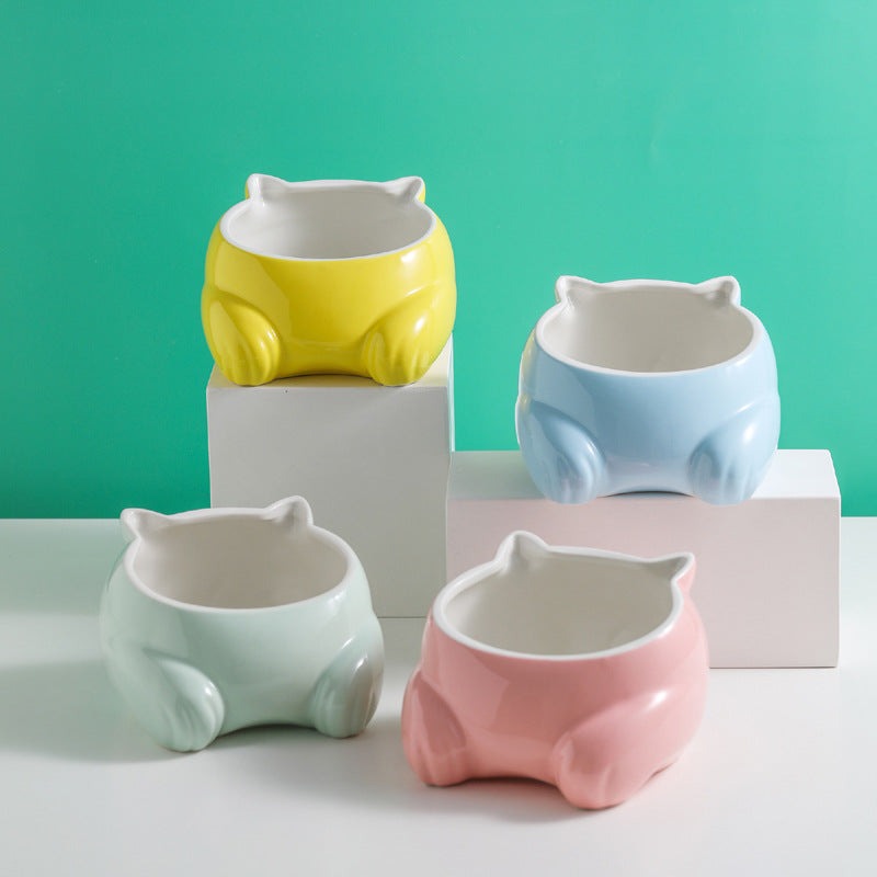 Pet cat bowl cartoon small q bowl
