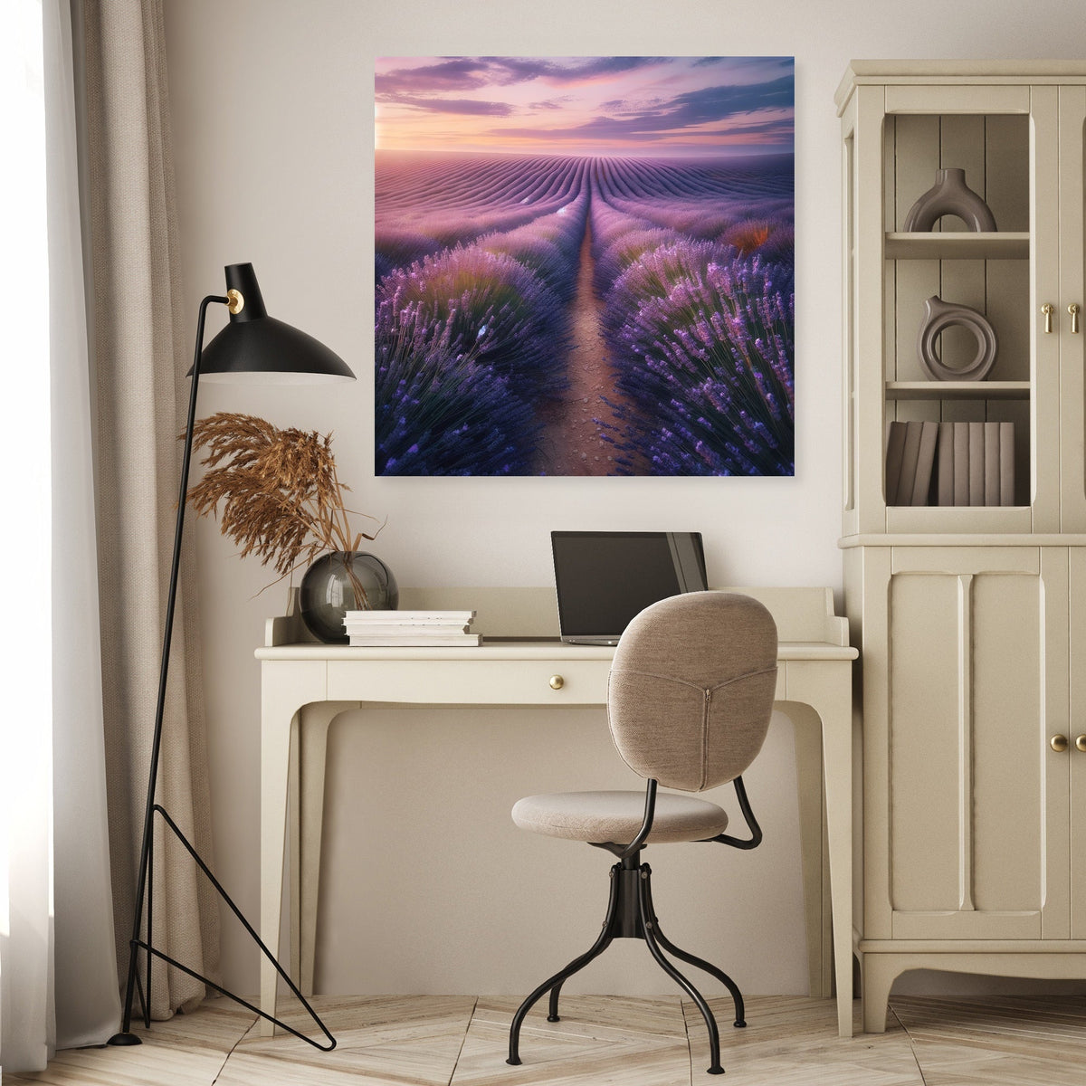 Lavender Sunset Fields Canvas