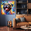 Jubilant Pug Frolic Canvas
