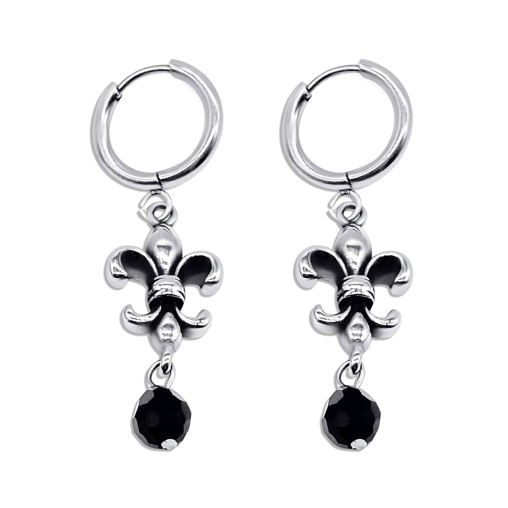 Fleur De Lis Hoop Earrings