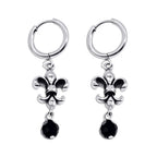 Fleur De Lis Hoop Earrings