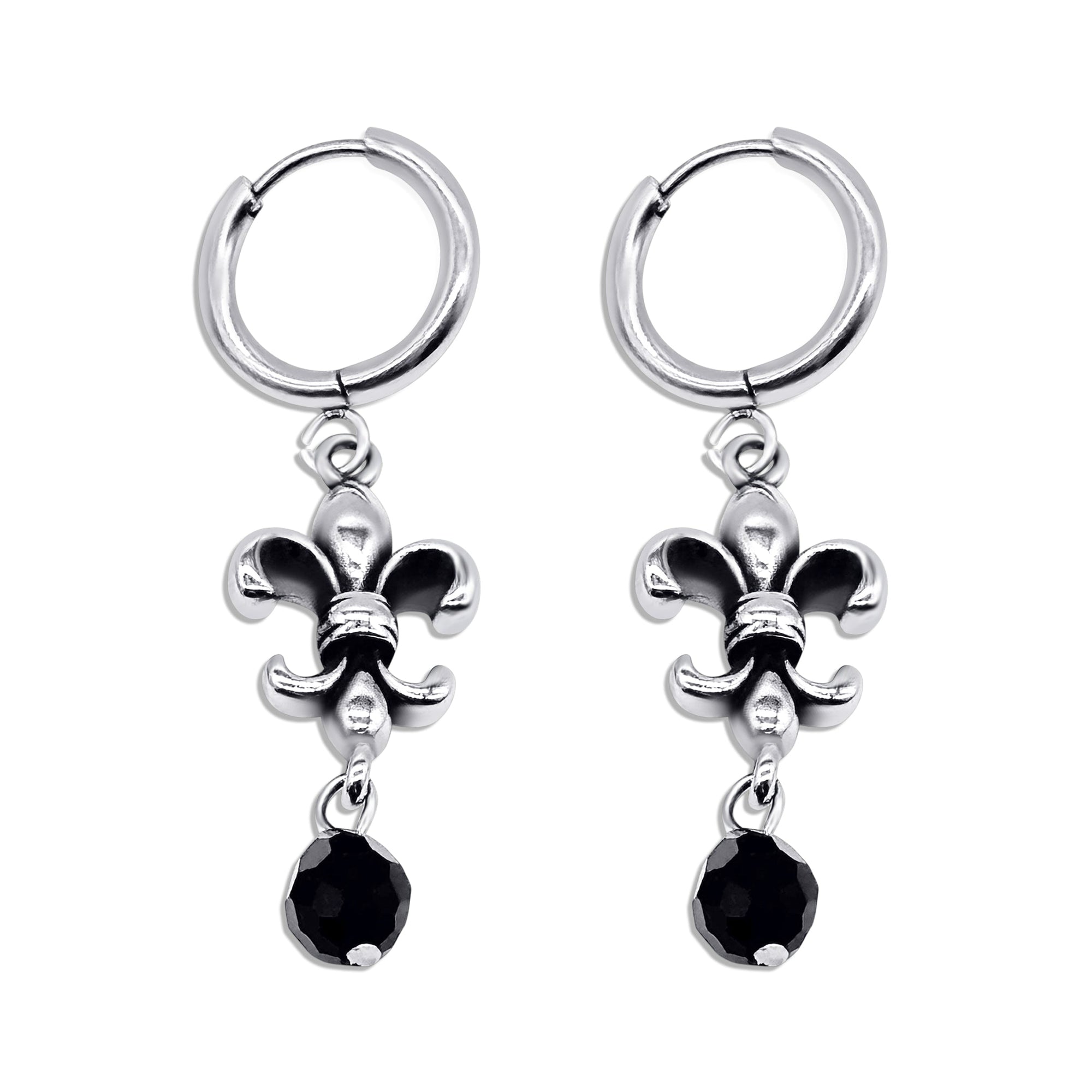 Fleur De Lis Hoop Earrings