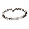 Fred Bennett Brushed Stainless Steel ID Bar Bracelet
