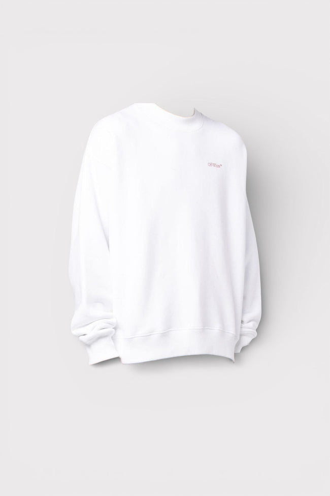 Mikina Off-White Scratch Tab Skate Crewneck bílá