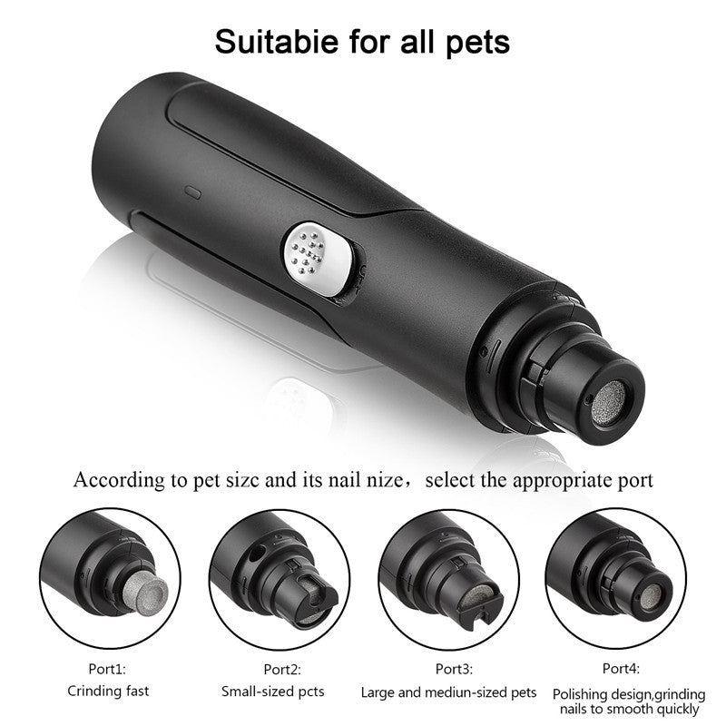 Amoladora de uñas automática recargable USB para perros y mascotas Animal Clipper