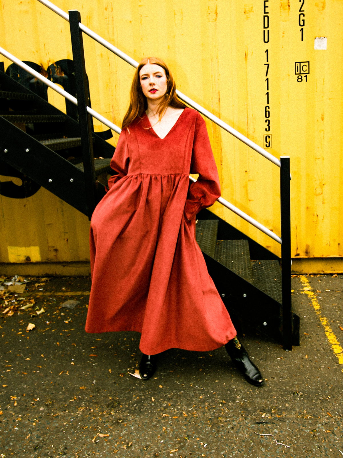 Oversized Maxi Dress with Pockets Corduroy – Michelle | No More Nobody