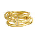 18K Elegant Gold Plated Stacked Rings