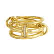 18K Gold-Plated Interlocking Stacked Ring