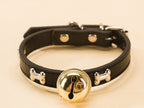 Neues Haustier-Halsband mit Pfotenabdruck, Knochen und Legierungsglocke