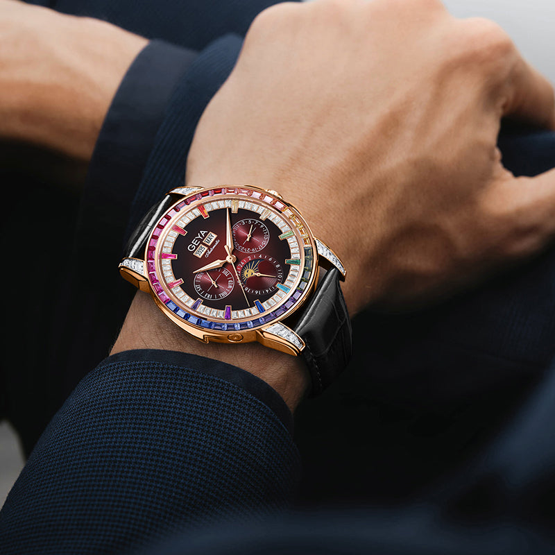 Reloj mecánico multifuncional Rainbow Circle para hombre, completamente automático e impermeable