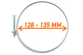 Double Wire Hose Clamp Galvanised 128mm-135mm