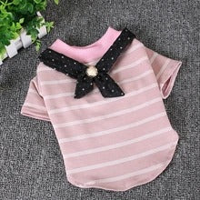 pet  striped cotton t-shirt