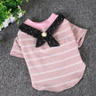 pet  striped cotton t-shirt
