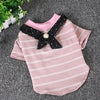 pet  striped cotton t-shirt