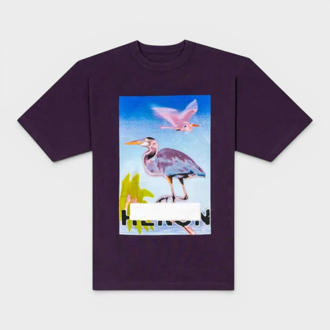 Fialové tričko Censored Heron