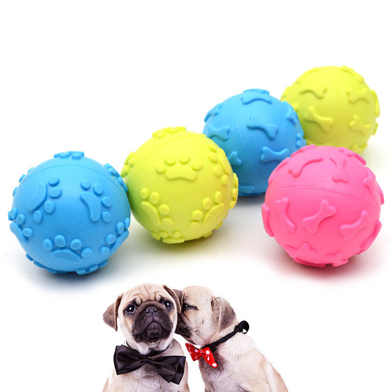 TPR rubber whistle ball pet toy