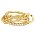18K Elegant Gold Plated Stacked Rings