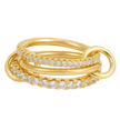 18K Gold-Plated Pavé Stacking Ring Set