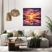 Autumn Lake Sunset Canvas