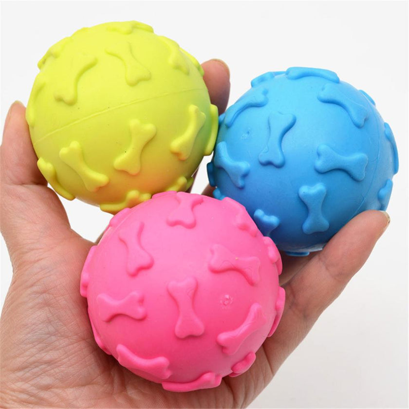 TPR rubber whistle ball pet toy
