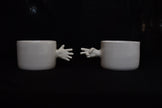 Gesture Ceramic Cups– Handmade Porcelain Coffee Cup (Rock-Paper- Scissors set)