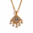 Deena Luxe 18k vergoldete Halskette mit bösem Blick