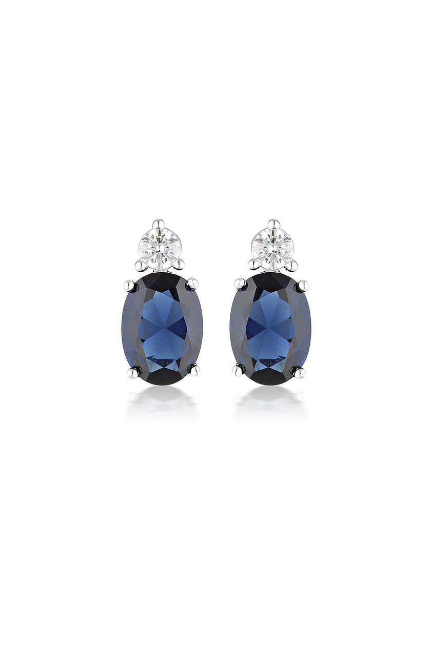AURORA AUSTRALIS EARRINGS SILVER/SAPPHIRE