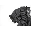 Dark in Love Seraphina Ruched Puff Sleeve Corset Top in Black