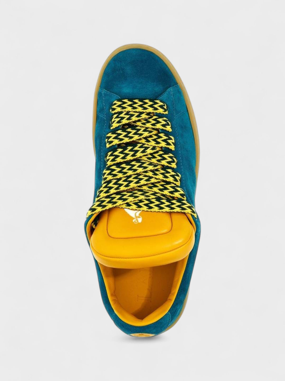 Lanvin x Future Hyper Curb Suede Sneakers Blue