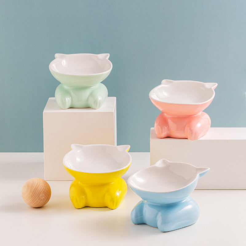 Pet cat bowl cartoon small q bowl