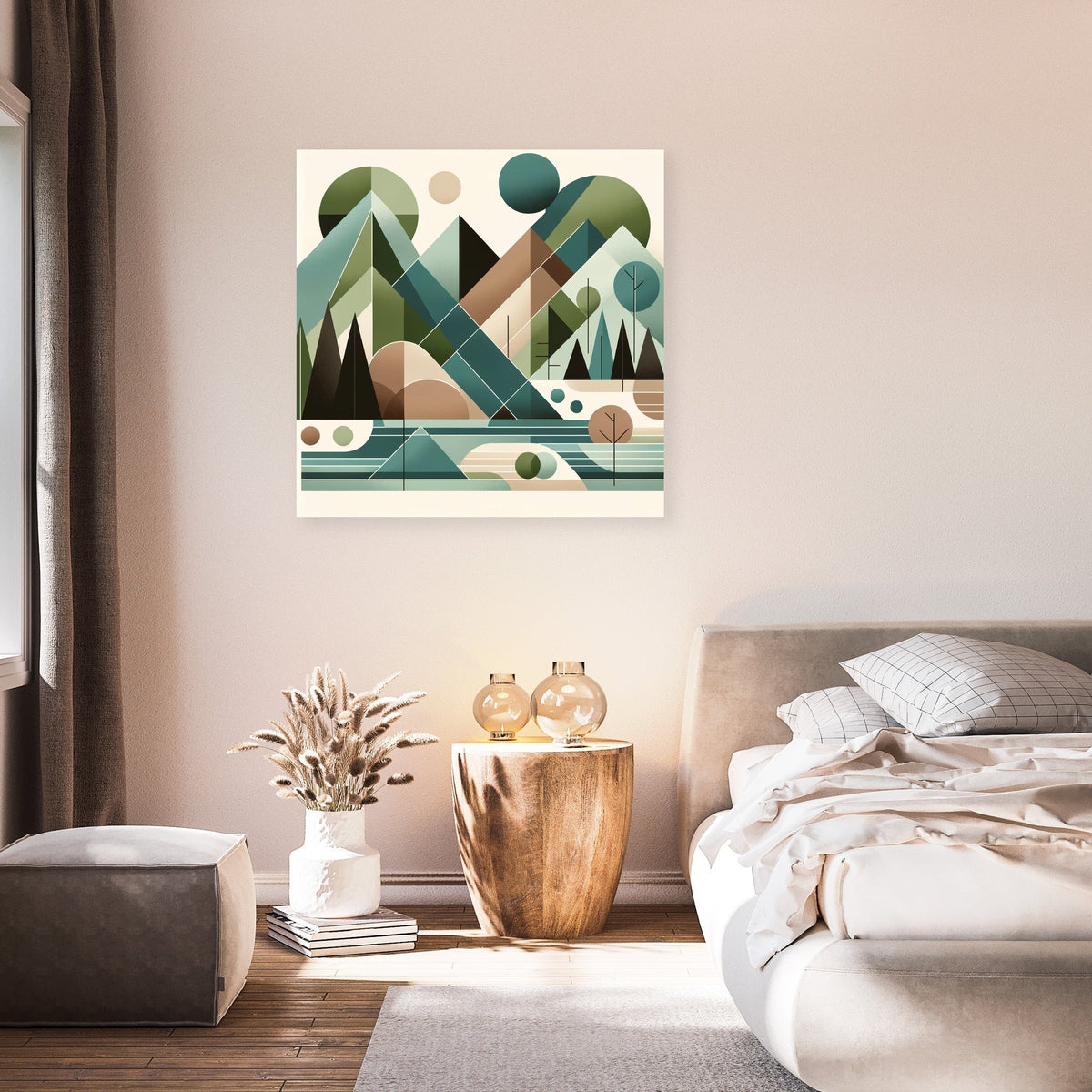 Geometric Landscape Canvas